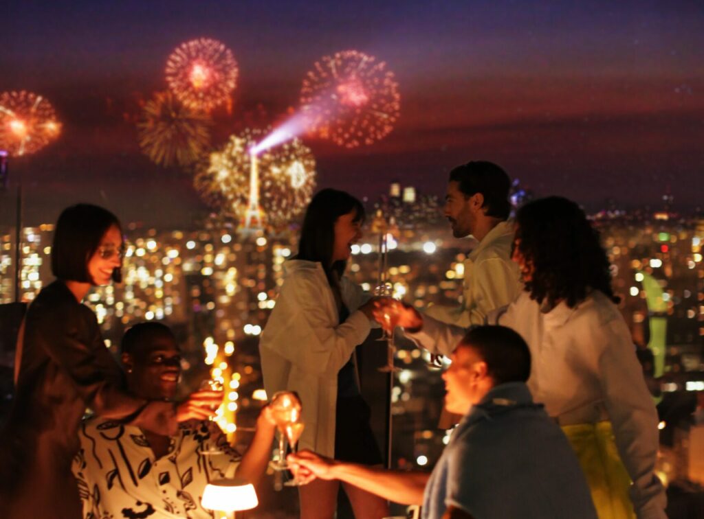 Feu d'artifice du 14 juillet au rooftop TOO TacTac
